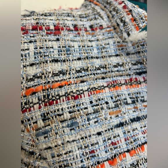 HELENE BERMAN London Multicolor Tweed Boho Classic Elegant Blazer Jacket Sz XL - Picture 4 of 14